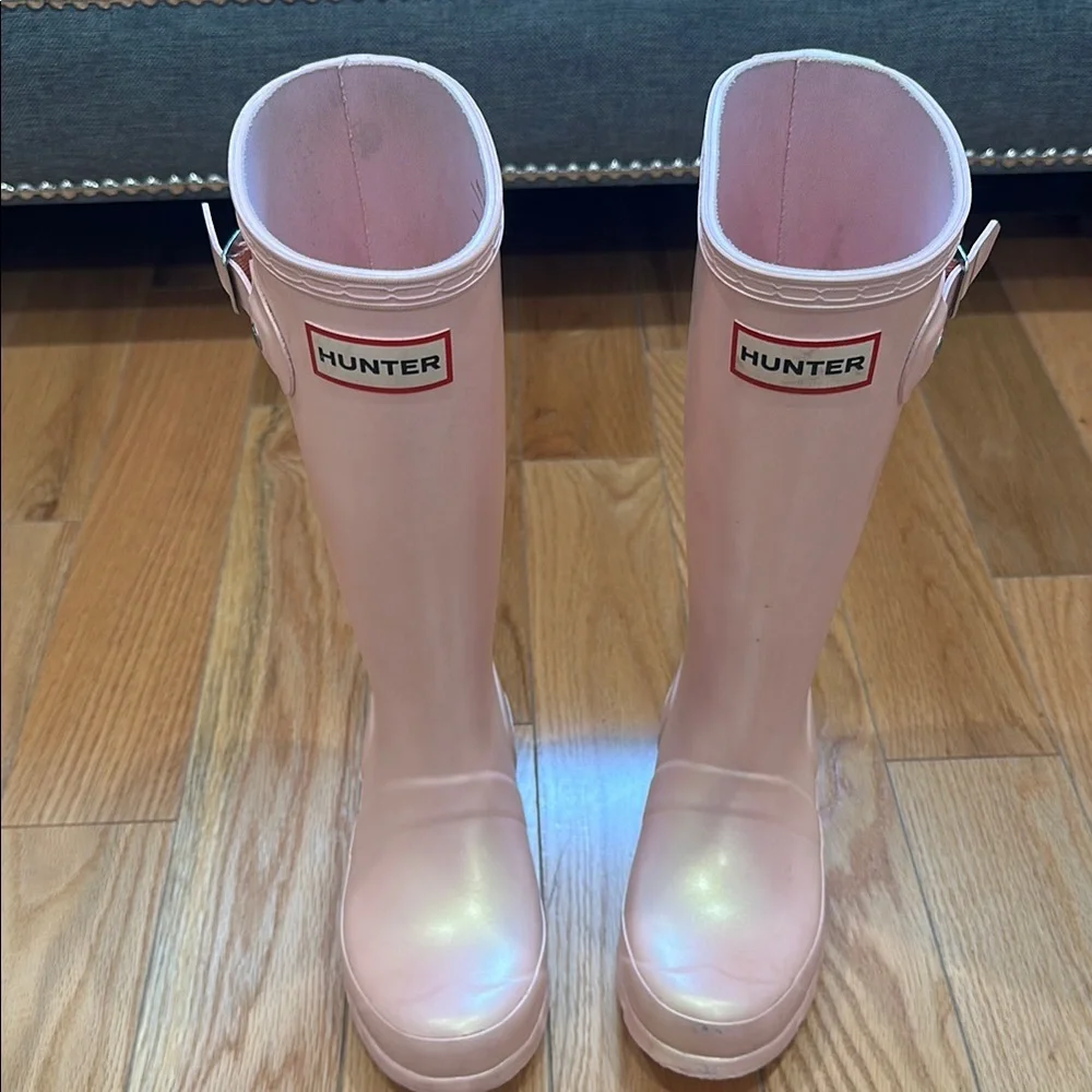Hunter Kids Pink Rain & Snow Boots